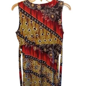 Speechless Tops | Speechless Belted multicolored boho printed Top size S